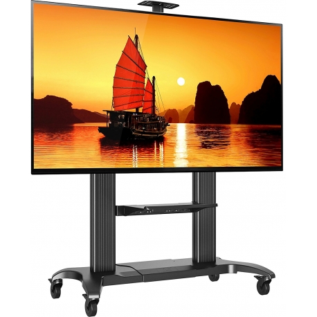 TV Standfuss TV Ständer Drehbar Höhenverstellbar Fernseher Standfuß mit Rollen für LCD LED Plasma CF100