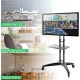 TV Ständer Standfuss Halterung mit Rollen Höhenverstellbar für OLED LCD LED Plasma Flachbildschirme 32“- 65“ TS123