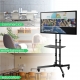 TV Ständer Standfuss Halterung mit Rollen Höhenverstellbar für OLED LCD LED Plasma Flachbildschirme 32“- 65“ TS122